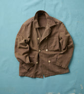 Cotton Linen Double Breasted Chore Coat