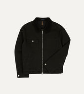 Drake's by A. Levine Black Cotton Trucker Jacket