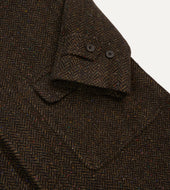 Herringbone Wool Raglan Coat
