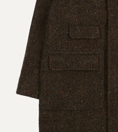 Herringbone Wool Raglan Coat