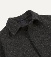 Grey Flecked Wool Raglan Coat