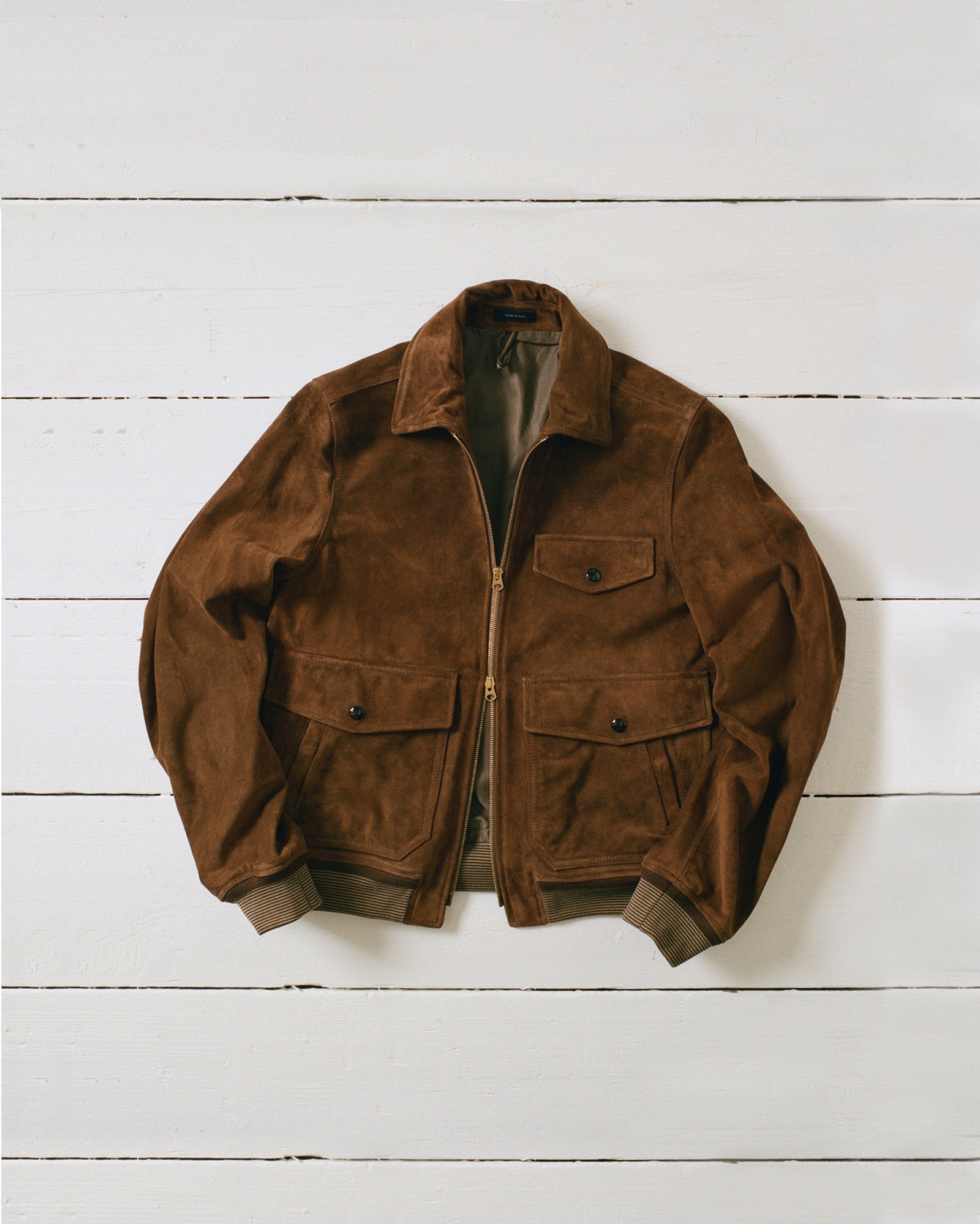 Heavyweight Suede A 2 Bomber Jacket