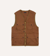 Rust Cotton Urban Safari Vest