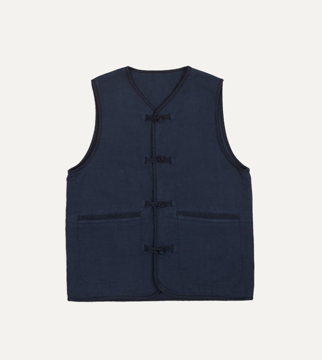Navy Cotton Artist Vest
