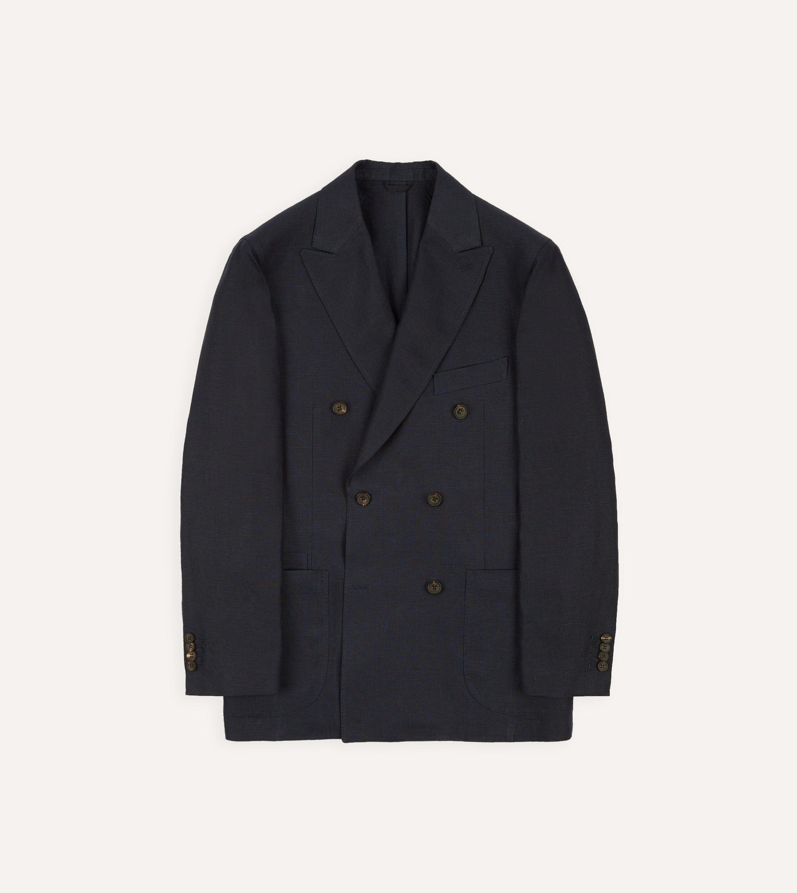 Linen Double Breasted Tailored Jacket