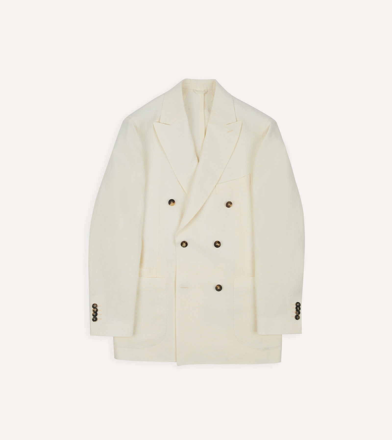 Linen Double Breasted Tailored Jacket
