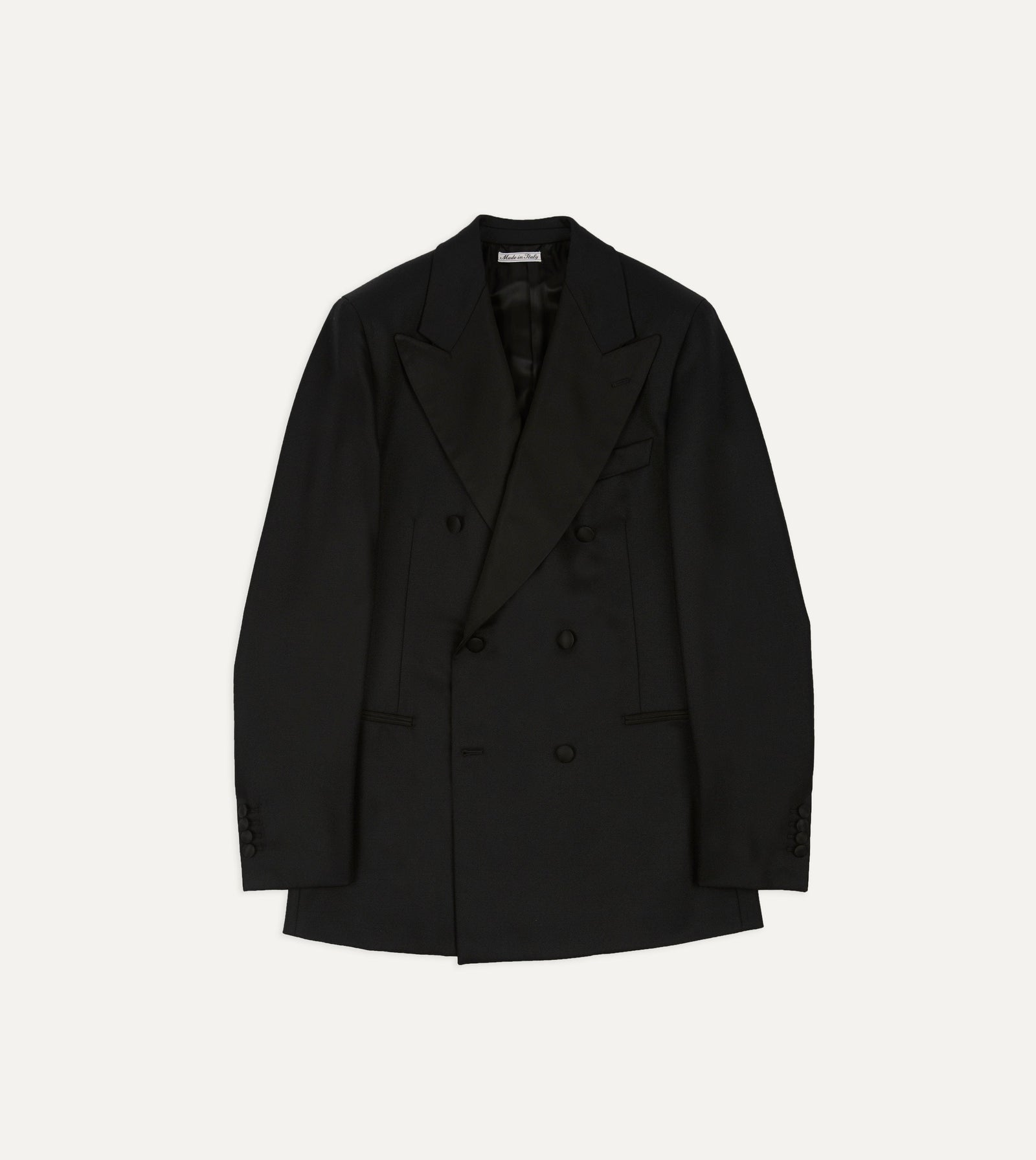Barathea Wool Double Breasted Dinner Jacket