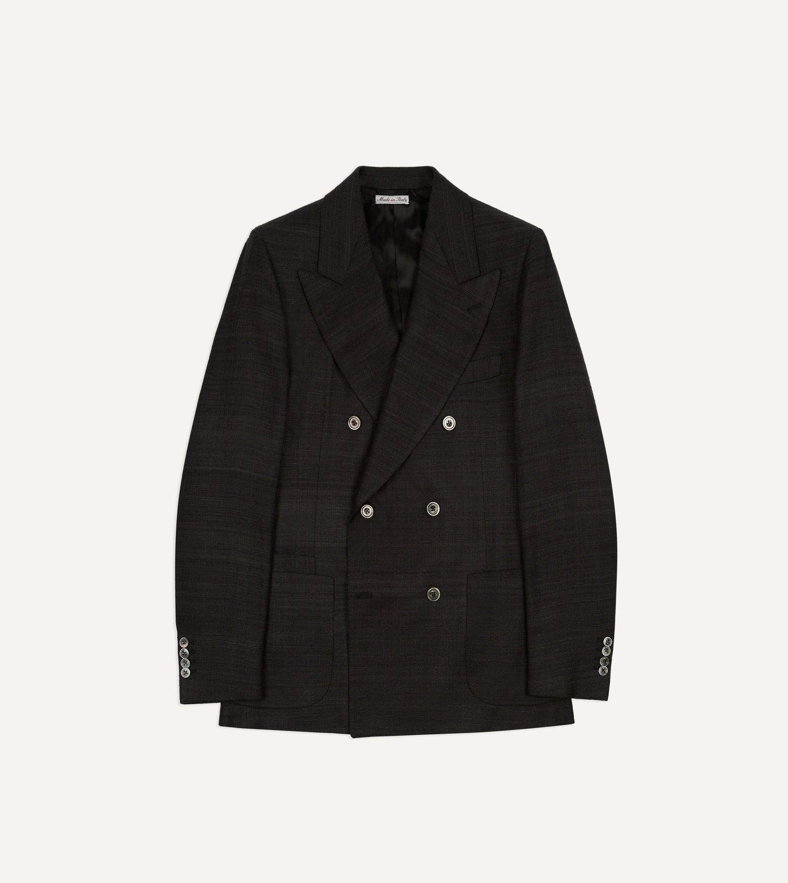 Tussah Silk Double Breasted Evening Jacket