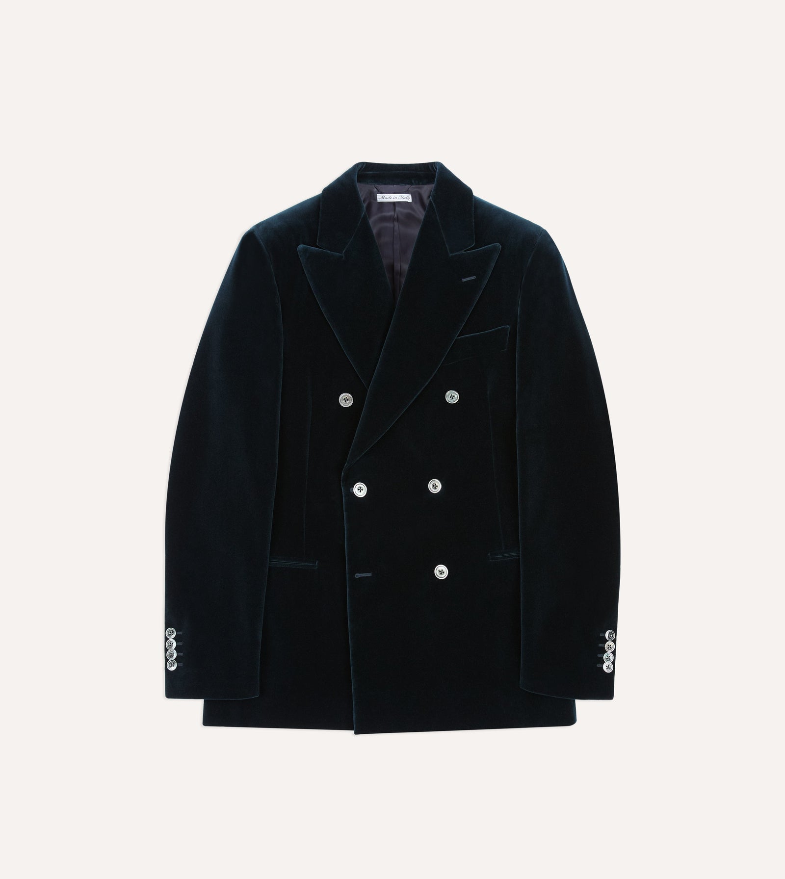 Velvet Double Breasted Blazer
