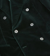 Green Velvet Double Breasted Blazer