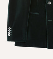 Green Velvet Double Breasted Blazer