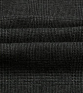 Grey Prince Of Wales Check Wool Flannel Double Breasted Tailored Jacket