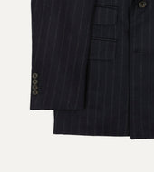 Chalkstripe Wool Flannel Double Breasted Tailored Jacket