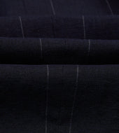 Pinstripe Wool Linen Double Breasted Tailored Jacket