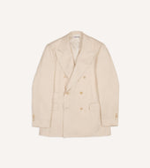 Ramie Canapa Double Breasted Tailored Jacket