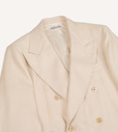 Ramie Canapa Double Breasted Tailored Jacket
