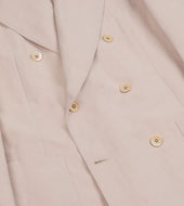 Pink Tussah Silk Linen Double Breasted Tailored Jacket