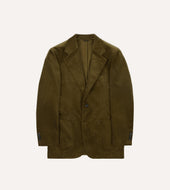 Olive Green Mid-Wale Cotton Corduroy TailoredÃ‚Â Jacket