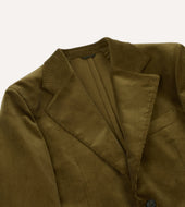 Green Mid Wale Cotton Corduroy Tailored Jacket