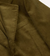 Green Mid Wale Cotton Corduroy Tailored Jacket