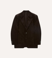 Brown Mid-Wale Cotton Corduroy Tailored Jacket