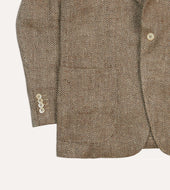 Herringbone Linen Silk Blazer