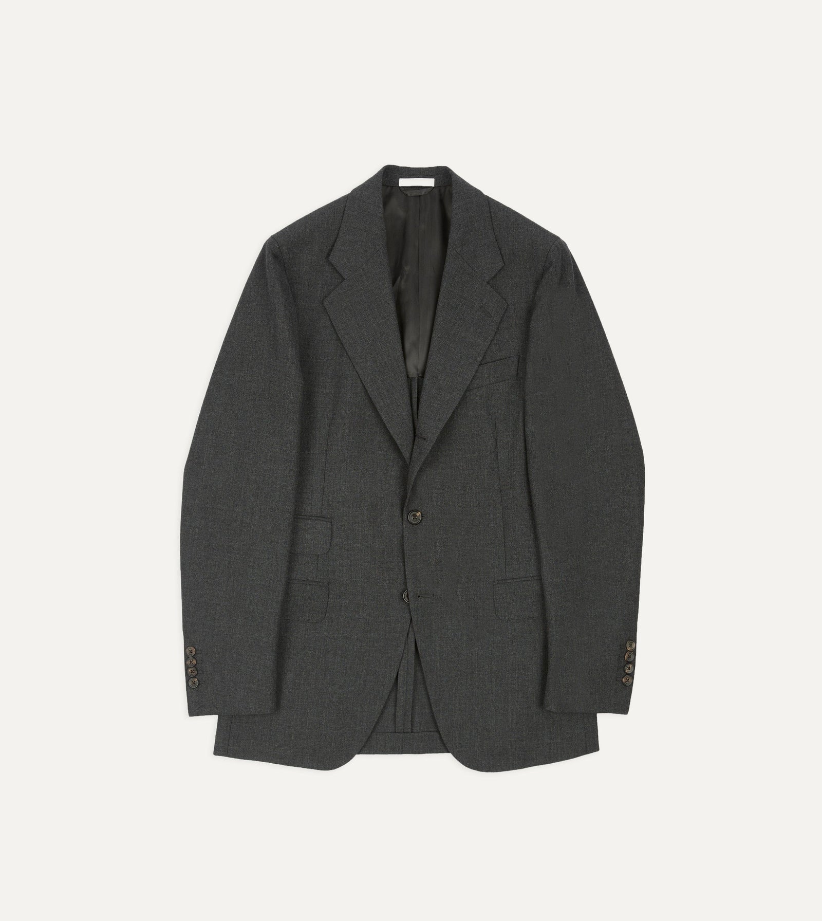 Grey Fresco Wool Tailored Jacket