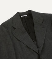 Grey Prince Of Wales Check Fresco Wool Tailored Jacket