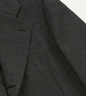 Grey Prince Of Wales Check Fresco Wool Tailored Jacket