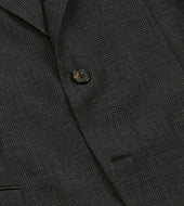 Grey Prince Of Wales Check Fresco Wool Tailored Jacket