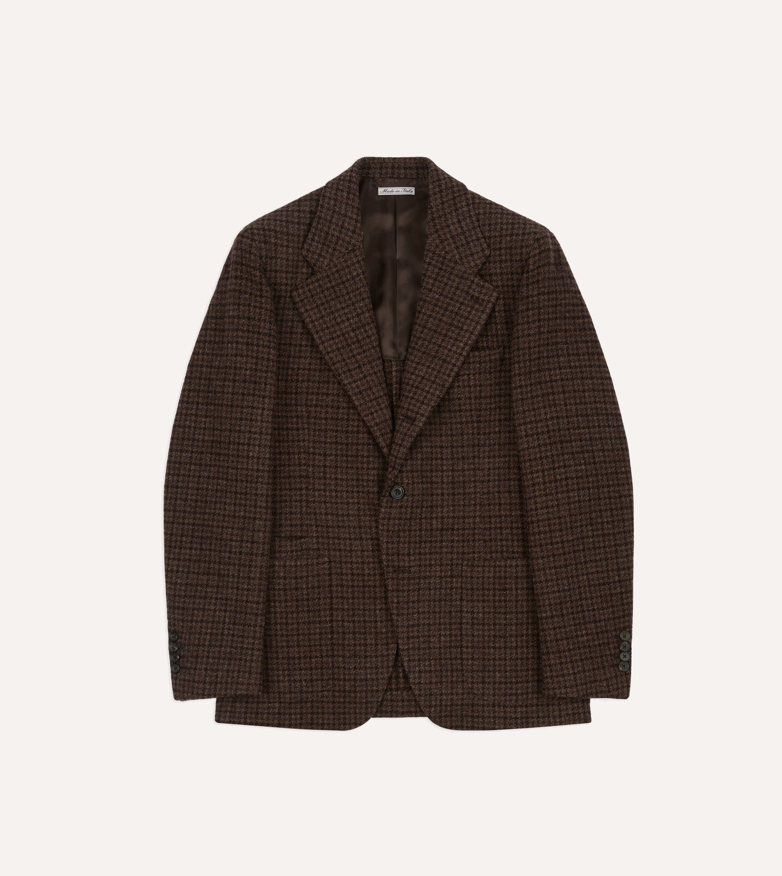 Houndstooth Check Tweed Blazer