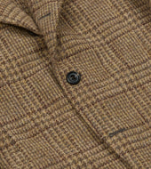 Beige Prince Of Wales Check Tweed Blazer