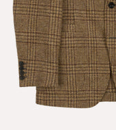 Beige Prince Of Wales Check Tweed Blazer