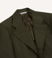 Green Linen Wool Tailored Jacket