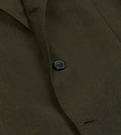Green Linen Wool Tailored Jacket