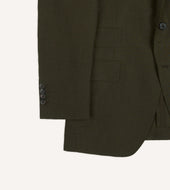 Green Linen Wool Tailored Jacket