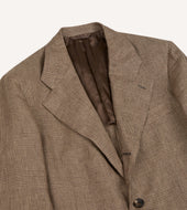 Prince Of Wales Check Linen Tailored Jacket