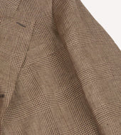 Prince Of Wales Check Linen Tailored Jacket