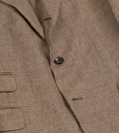 Prince Of Wales Check Linen Tailored Jacket