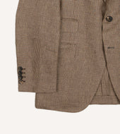 Prince Of Wales Check Linen Tailored Jacket