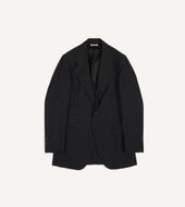 Dark Grey Fresco Wool Tailored Jacket
