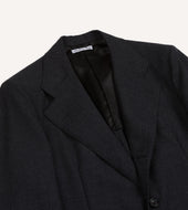 Dark Grey Fresco Wool Tailored Jacket