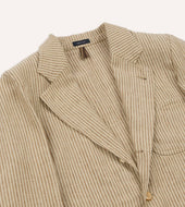 And Ecru Stripe Oxford Linen Games Blazer Mk Iv