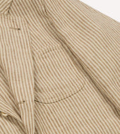 And Ecru Stripe Oxford Linen Games Blazer Mk Iv
