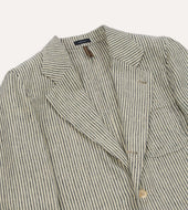 And Ecru Stripe Oxford Linen Games Blazer Mk Iv