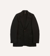 Navy Wool-Cotton Twill Field Games Blazer