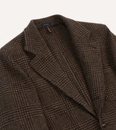 Dark Brown Prince Of Wales Check Tweed Games Blazer Mk Vii