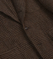 Dark Brown Prince Of Wales Check Tweed Games Blazer Mk Vii