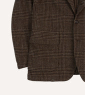 Dark Brown Prince Of Wales Check Tweed Games Blazer Mk Vii