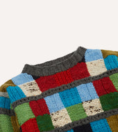 Chamula For Drake S Patchwork Merino Jumper